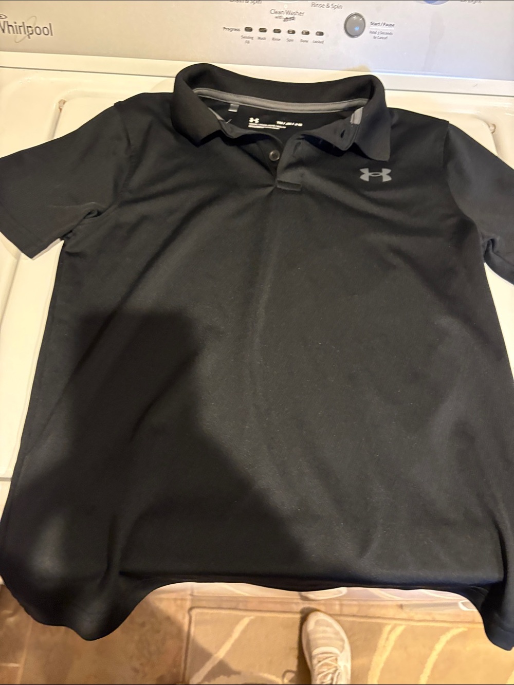 Under Armour Black Short-Sleeve Polo with Subtle Logo